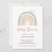 Boho Pastel Rainbow Baby shower Kaart (Voorkant)