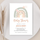 Boho Pastel Rainbow Baby shower Kaart