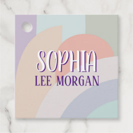 Boho Pastel Rainbow Bedankjes Labels