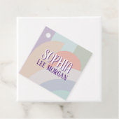 Boho Pastel Rainbow Bedankjes Labels (In situ)