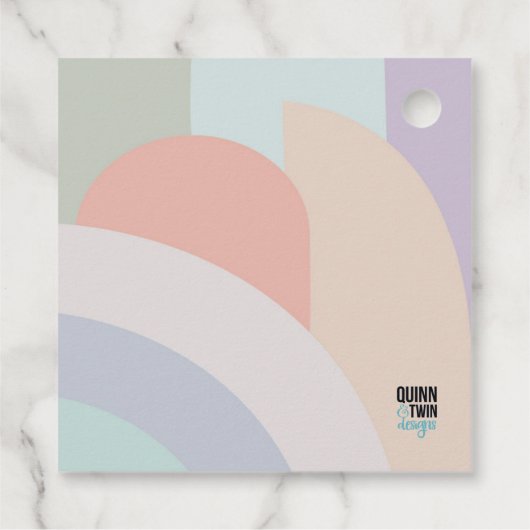 Boho Pastel Rainbow Bedankjes Labels (Achterkant)