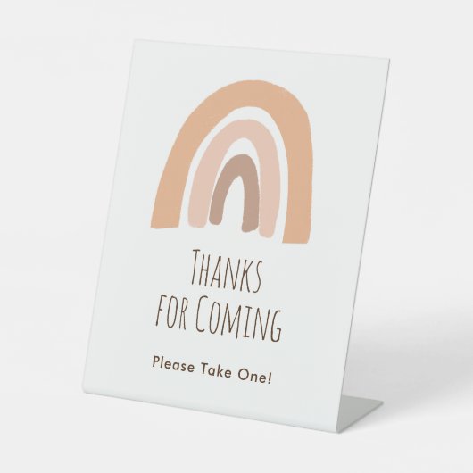 Boho Pastel Rainbow-Bedankt voor komende behandeli Reclamebord Met Voetstuk (Voorkant)