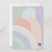 Boho Pastel Rainbow Birthday Kaart (Achterkant)