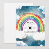 Boho Pastel Rainbow Birthday Kaart (Voorkant / Achterkant)