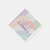 Boho Pastel Rainbow Birthday Servet (Hoek)