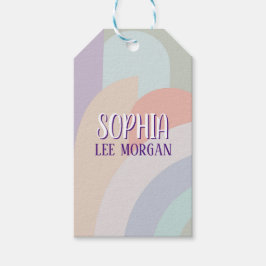 Boho Pastel Rainbow Cadeaulabel