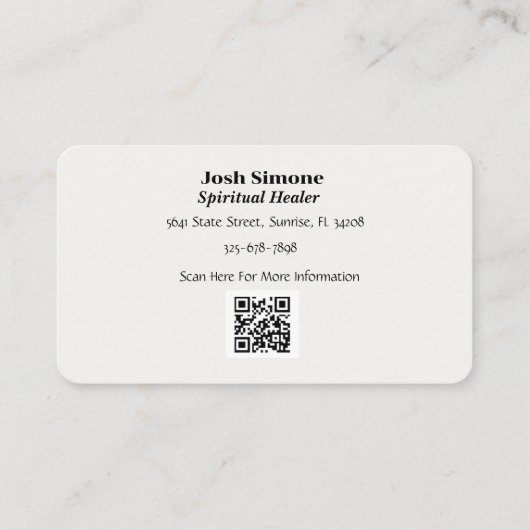 Boho Pastel Rainbow Crystal Visitekaartje (Achterkant)