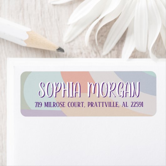 Boho Pastel Rainbow Etiket (Insitu)