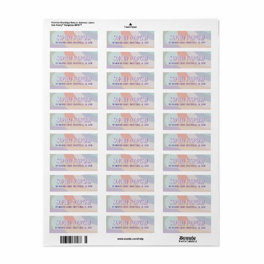 Boho Pastel Rainbow Etiket (Full Sheet)