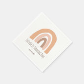 Boho Pastel Rainbow First Birthday Napkins Servet (Hoek)