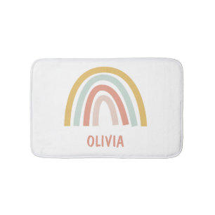 Boho Pastel Rainbow gepersonaliseerd Badmat