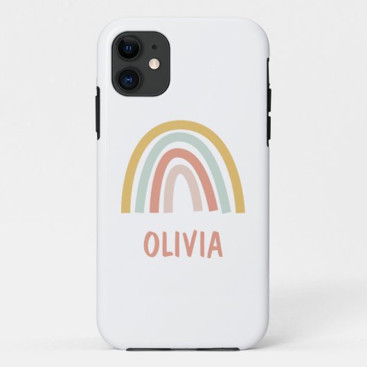 Boho Pastel Rainbow gepersonaliseerd Case-Mate iPhone Case (Achterkant)