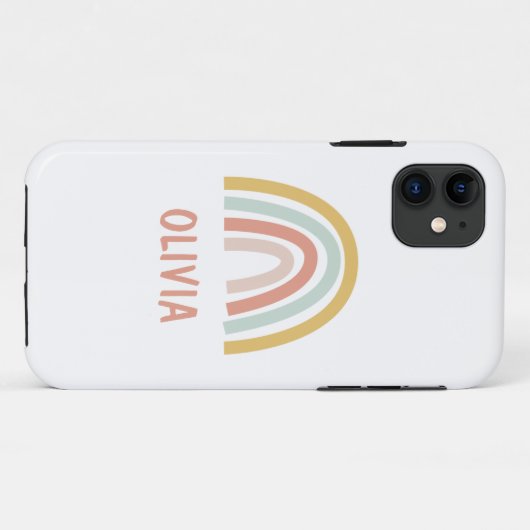 Boho Pastel Rainbow gepersonaliseerd Case-Mate iPhone Case (Achterkant (horizontaal))