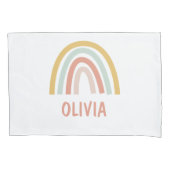 Boho Pastel Rainbow gepersonaliseerd Kussensloop (Voorkant)
