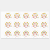 Boho Pastel Rainbow gepersonaliseerd Labels
