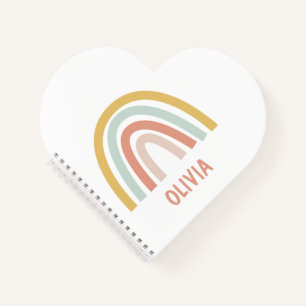 Boho Pastel Rainbow gepersonaliseerd Notitieboek