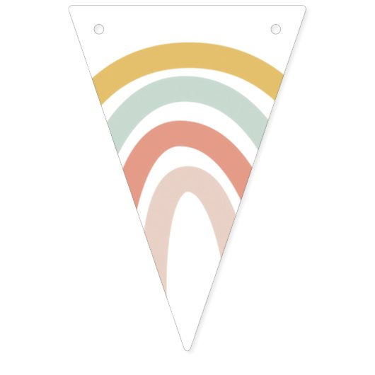 Boho Pastel Rainbow gepersonaliseerd Vlaggetjes (Eerste vlag)