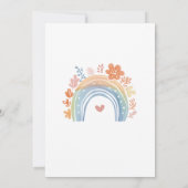 Boho Pastel Rainbow Girl's Birthday Party Kaart (Achterkant)