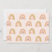Boho Pastel Rainbow Het is een meisje Baby shower Kaart (Achterkant)