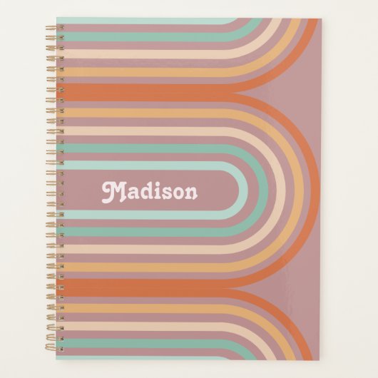 Boho Pastel Rainbow Mauve | Schattigee Planner 202 (Voorkant)