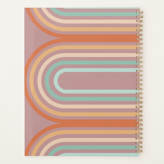 Boho Pastel Rainbow Mauve | Schattigee Planner 202 (Achterkant)