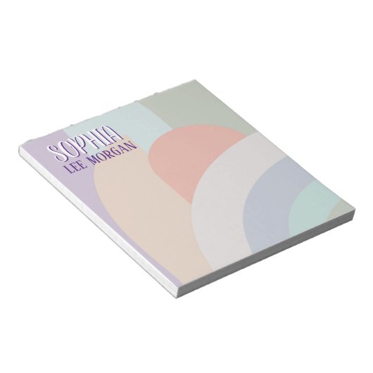 Boho Pastel Rainbow Notitieblok (Schuin)