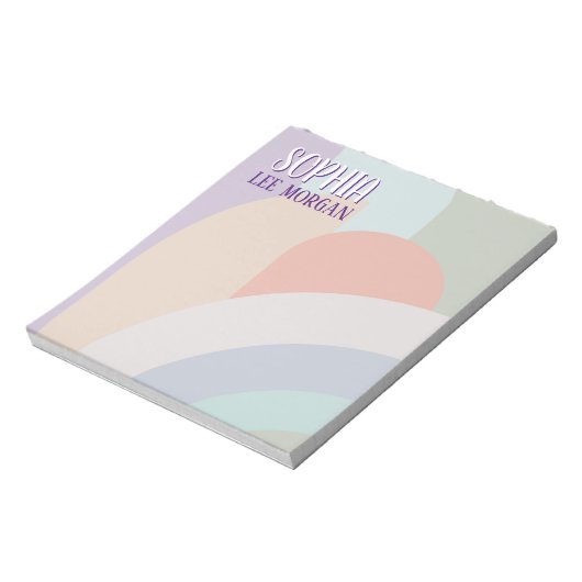 Boho Pastel Rainbow Notitieblok (Linkerzijde)