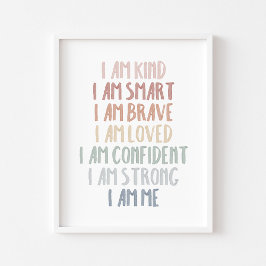 Boho pastel regenboog bevestiging voor kinderen pr poster