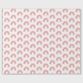 Boho Pastel Regenboog Patroon Baby Meisje Schattig Cadeaupapier (Vlak)