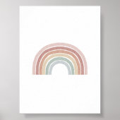 Boho pastel regenboogprint poster (Voorkant)