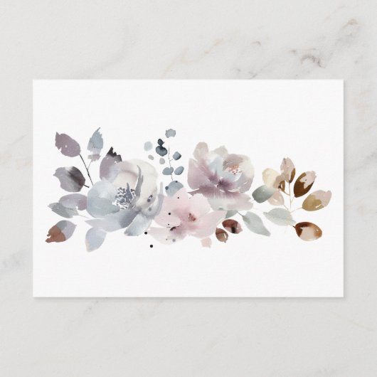 Boho pastel roze bloem bloeit boeken voor Baby Informatiekaartje (Achterkant)