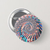 Boho Pastel Roze en Blauwe Spiraal Abstract Fracta Ronde Button 5,7 Cm (Voorkant /achterkant)