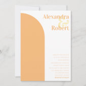 Boho pastel Sinaasappel geel minimalistische boog  Kaart (Voorkant)