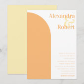 Boho pastel Sinaasappel geel minimalistische boog  Kaart (Voorkant / Achterkant)