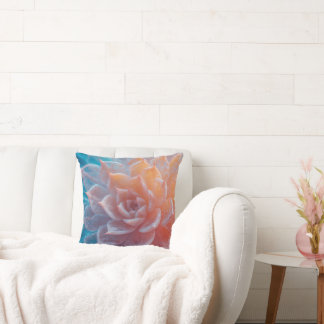 Boho Pastel Succulent Pillow – Suikerglazuurbloemb Kussen