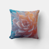 Boho Pastel Succulent Pillow – Suikerglazuurbloemb Kussen (Voorkant)