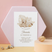 Boho Pastel Teddy Bear | Schattige verjaardagsfees Kaart