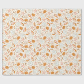 Boho Pastel Terracotta Roze Zeeschelp Wrapping Cadeaupapier (Vlak)