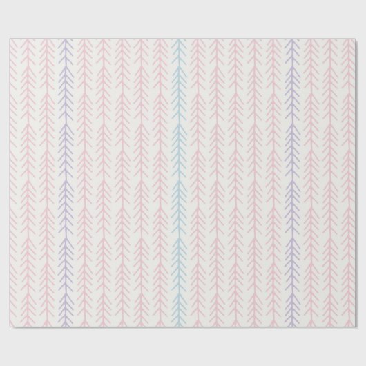 Boho Pastel Tribal Arrow Baby shower Cadeaupapier (Vlak)