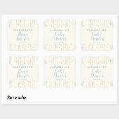 Boho Pastel Tribal Arrow Baby shower Vierkante Sticker (Vel)
