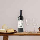 Boho Pastel Tuin Kleuren Trouw Wijnlabel Wijn Etiket