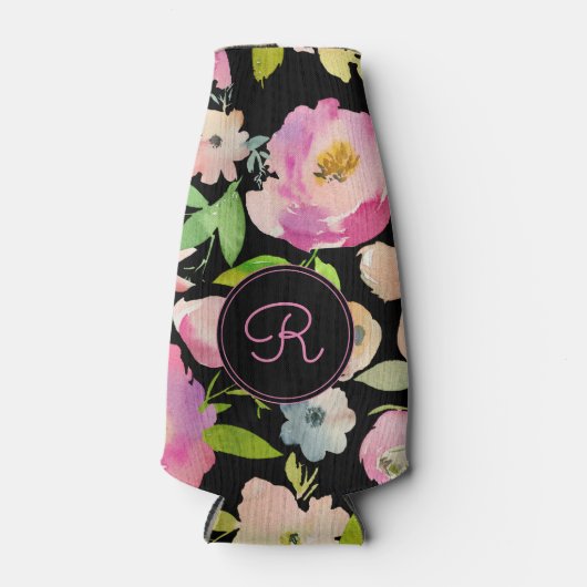 Boho Pastel Waterverf Flesjeskoeler (Voorkant)