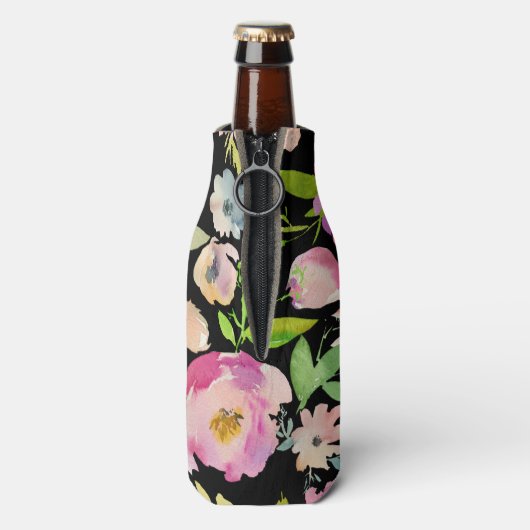 Boho Pastel Waterverf Flesjeskoeler (Fles Achterkant)