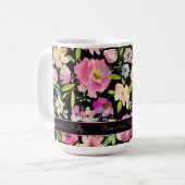Boho Pastel Waterverf Koffiemok (Voorkant links)