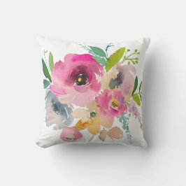 Boho Pastel Waterverf Kussen