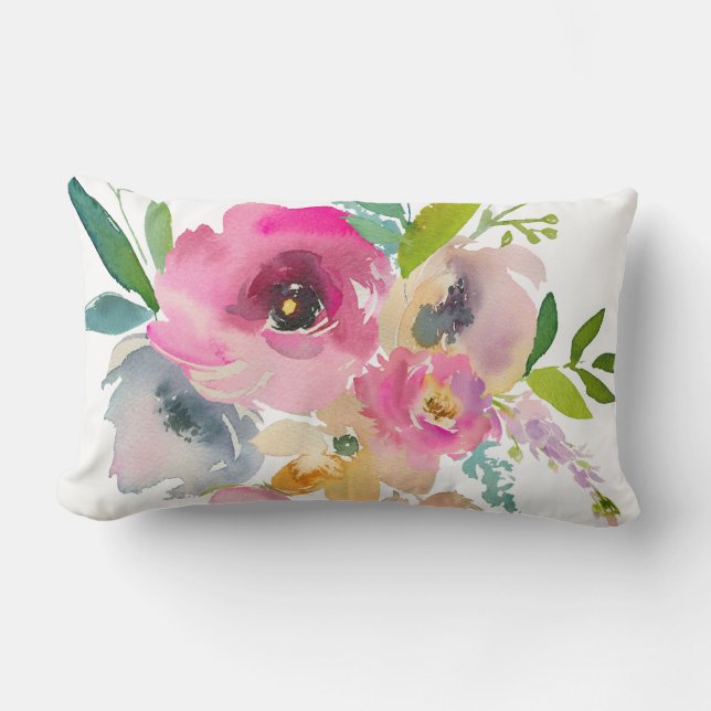 Boho Pastel Waterverf Kussen (Voorkant)