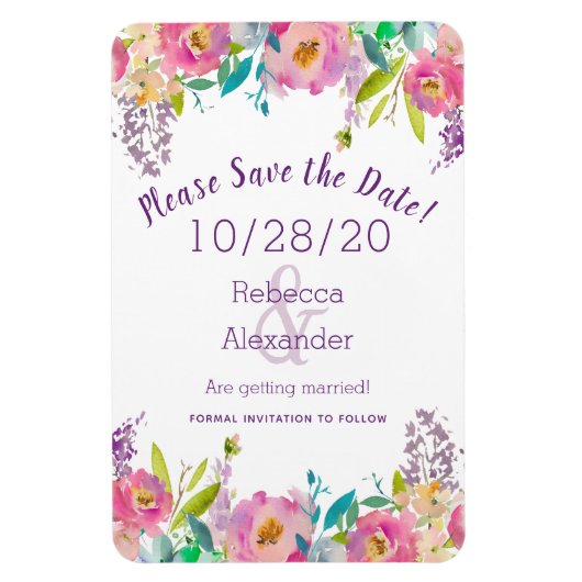 Boho Pastel Waterverf Magneet (Verticaal)