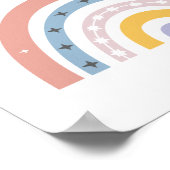 Boho Pastel Waterverf Rainbow Nursery Poster (Hoek)