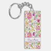 Boho Pastel Waterverf Sleutelhanger (Voorkant Links)