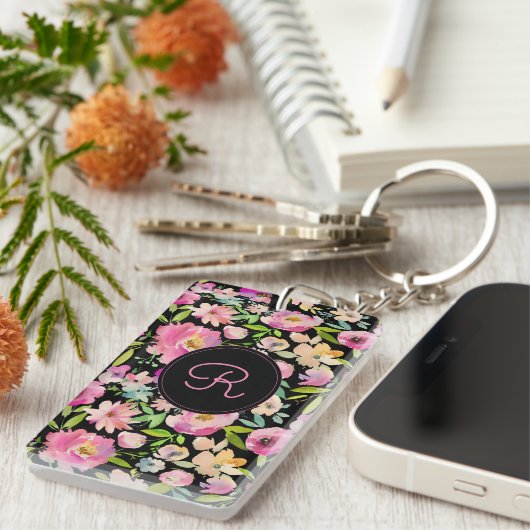 Boho Pastel Waterverf Sleutelhanger (Voorkant Rechts)